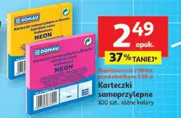 Auchan Karteczki neon samoprzylepne w bloczku pomarańczowy Donau (Biella) oferta