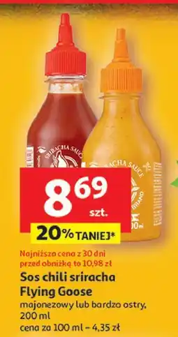 Auchan Sos sriracha black pepper Flying Goose oferta