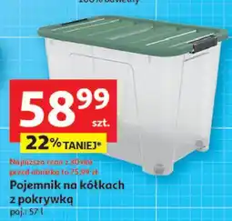 Auchan Pojemnik na kółkach 57.5 x 38 30.5 cm oferta