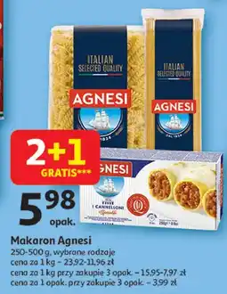 Auchan Makaron cannelloni Agnesi oferta