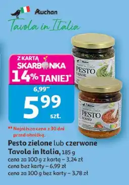 Auchan Pesto rosso Auchan Tavola In Italia oferta