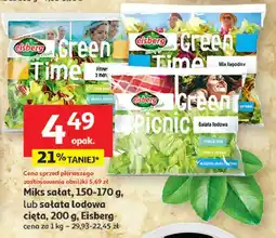 Auchan Mieszanka sała green time z radicchio Eisberg oferta