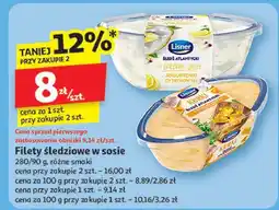 Auchan Filety śledziowe w sosie śmietanowym z kurkami Lisner Smak Sezonu oferta
