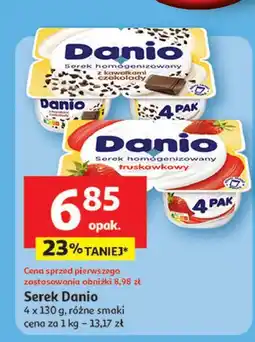Auchan Serek z kawałkami czekolady Danone Danio oferta