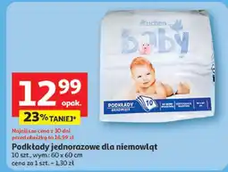 Auchan Podkłady jednorazowe comfort 60 x cm Auchan Baby oferta