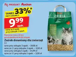 Auchan Żwirek drewniany zapach sosnowy Auchan Na Co Dzień (Logo Zielone) oferta