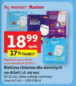 Auchan Pieluchomajtki dla dorosłych rozm. l na dzień Auchan oferta