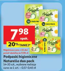 Auchan Podpaski higieniczne calendula normal Naturella Ultra oferta