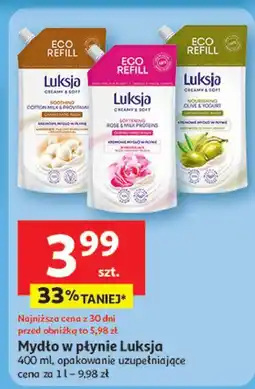 Auchan Mydło w płynie cotton milk & provitamin b5 Luksja Creamy Soft oferta