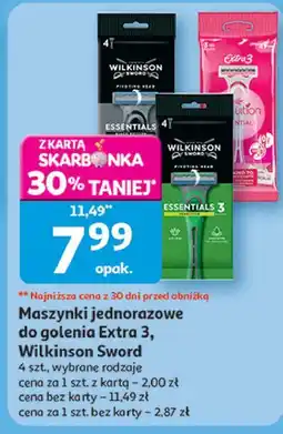 Auchan Maszynka do golenia Wilkinson Extra 3 Beauty oferta