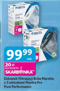 Auchan Dzbanek marella 2.4 l + 3 wkłady maxtra pro czarny Brita oferta