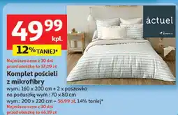Auchan Komplet pościeli z mikrofibry 220 x 200 cm + 2x 70 80 Actuel oferta