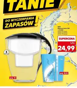 Kaufland Zestaw dzbanek filtrujący astra 3 l czarny + wkład classic kubek plastikowy 2 szt Dafi oferta