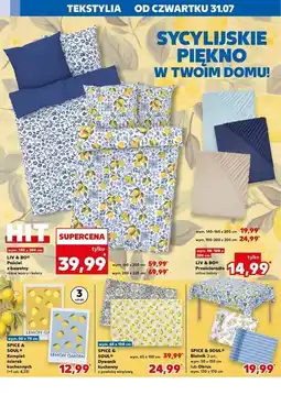 Kaufland Komplet pościeli z bawełną renforce 200 x 220 cm + 2 70 80 Liv & Bo oferta