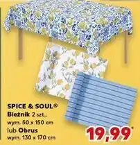Kaufland Obrus 130 x 170 cm Spice&Soul oferta