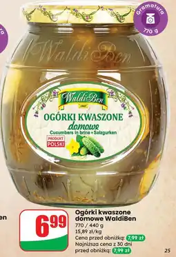 Dino Ogórki kwaszone domowe WaldiBen oferta