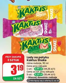 Dino Lody na patyku Kaktus Shake różne rodzaje oferta