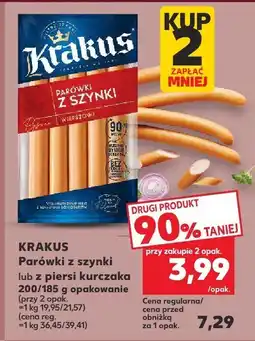 Kaufland Parówki z szynki Krakus oferta