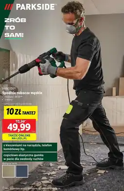 Lidl Spodnie robocze męskie Parkside oferta