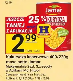 Hitpol Kukurydza konserwowa Jamar 400/220g oferta