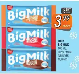 Społem Szczecin Lody Big Milk oferta