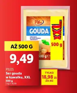 Lidl Ser Gouda w kawałku XXL Pilos oferta