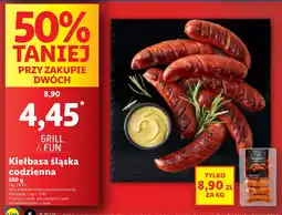 Lidl Kiełbasa śląska codzienna Grill & Fun oferta