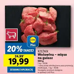Lidl Wołowina - mięso na gulasz Rzeźnik oferta