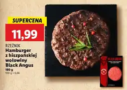 Lidl Hamburger z hiszpańskiej wołowiny Black Angus Rzeźnik oferta