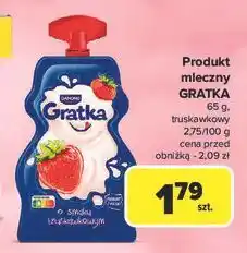 Carrefour Deser truskawka saszetka Danone Gratka oferta