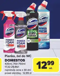 Carrefour Pianka do czyszczenia toalet Domestos Power Foam oferta