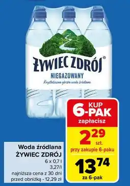 Carrefour Woda niegazowana Żywiec Zdrój oferta