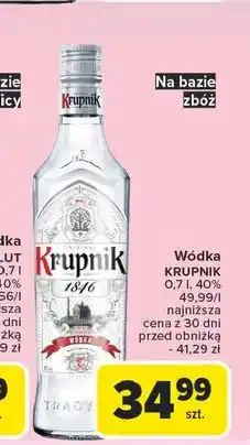 Carrefour Wódka Krupnik Premium oferta
