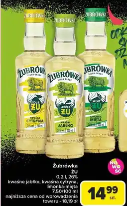 Carrefour Likier Żubrówka Limonka Z Miętą oferta