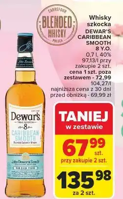 Carrefour Whisky Dewar's 8 Yo Carribean oferta