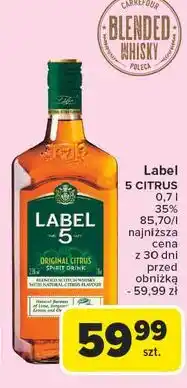 Carrefour Whisky citrus Label 5 oferta