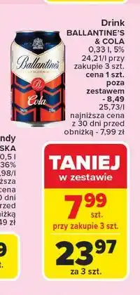 Carrefour Drink Ballantine's Cola oferta