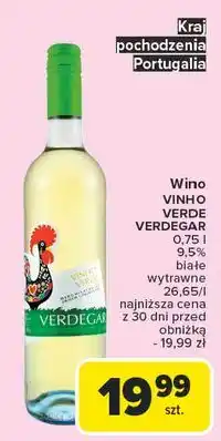 Carrefour Wino półwytrawne Vinho Verde Verdegar oferta