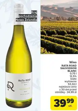 Carrefour Wino wytrawne sauvignon blanc Rata Road oferta