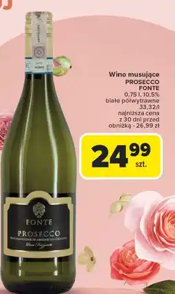 Carrefour Wino musujące wytrawne Fontessa Prosecco Brut oferta