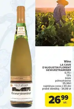 Carrefour Wino La Cave D'augustin Florent Gewurztraminer oferta