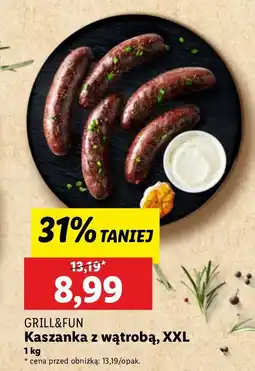 Lidl Kaszanka z wątrobą, XXL Grill&Fun oferta