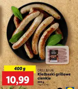 Lidl Kiełbaski grillowe cienkie Grill&Fun oferta