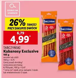 Lidl Kabanosy Exclusive chilli Tarczyński oferta