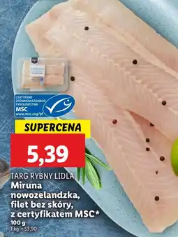 Lidl Miruna nowozelandzka filet bez skóry Targ Rybny Lidla oferta