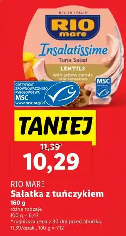 Lidl Sałatka z tuńczykiem Rio Mare oferta