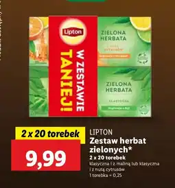Lidl Herbata zielona Lipton oferta
