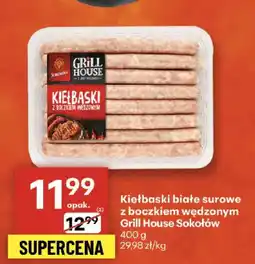 Delikatesy Centrum Kiełbaski białe surowe z boczkiem wędzonym Grill House Sokołów oferta
