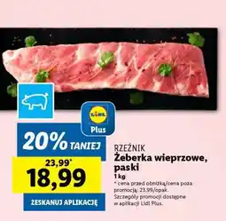 Lidl RZEŹNIK Żeberka wieprzowe, paski oferta