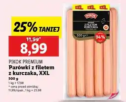 Lidl PIKOK PREMIUM Parówki z filetem z kurczaka, XXL oferta